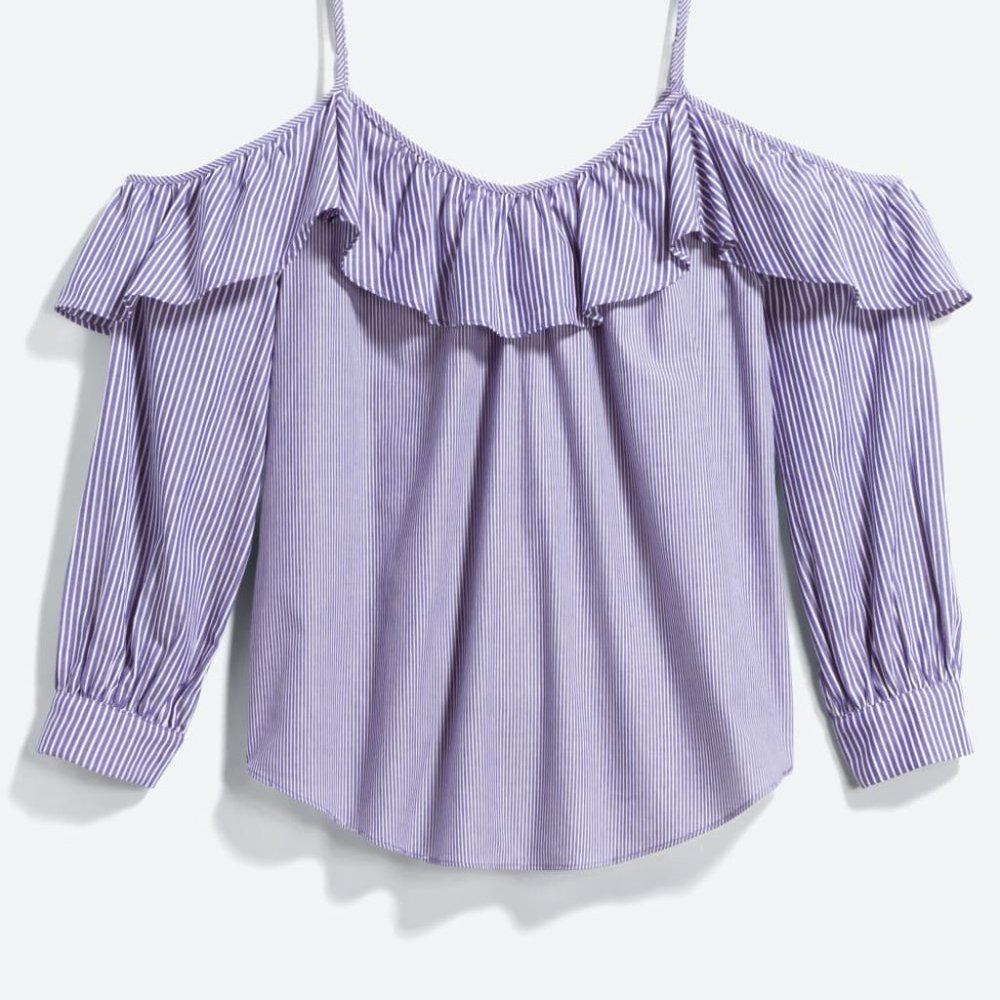 Giada Cold Shoulder Poplin Top